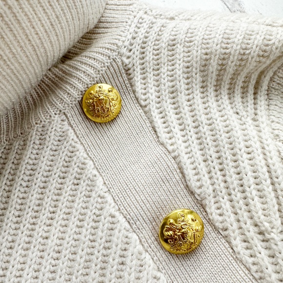 Veronica Beard • Pearson Button Detail Merino
Wool Sweater - Picture 6 of 10